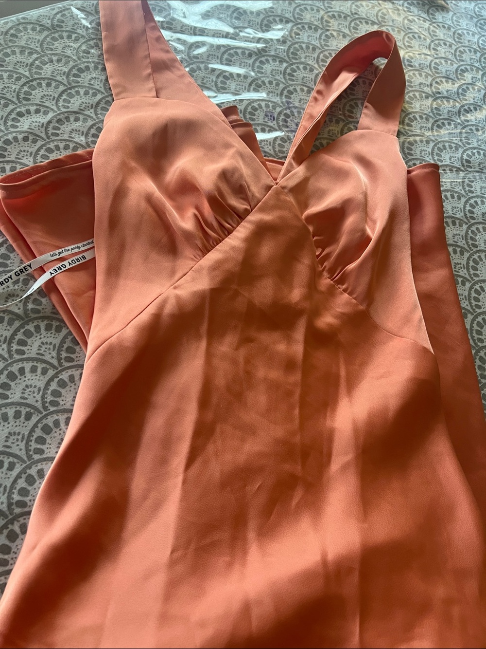Birdy Grey Coral Orange Maxi Dress